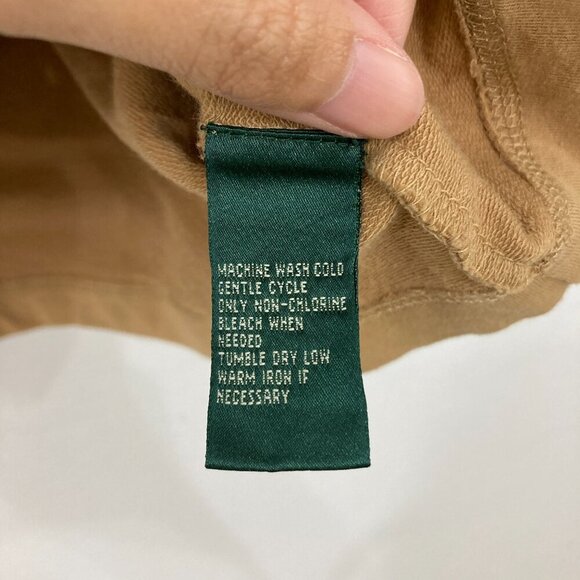 Lauren Ralph Lauren size XL Light Brown Relaxed Full Zip Hooded Comfy Jacket - Picture 7 of 12